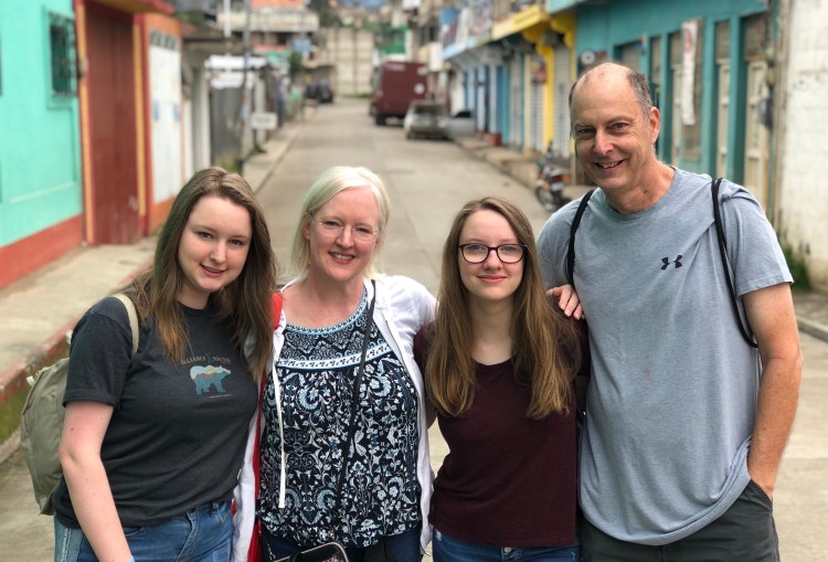 Scott Cahan and family in Guatemala on a mission trip.